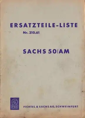 Sachs 50/AM Ersatzteilliste 1962
