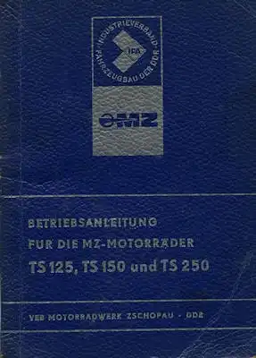 MZ TS 125, 150 und 250 Bedienungsanleitung 1975