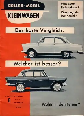 Rollerei und Mobil / Roller Mobil Kleinwagen 1960 Heft 6