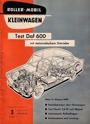 Rollerei und Mobil / Roller Mobil Kleinwagen 1960 Heft 3