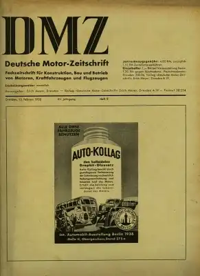 DMZ Deutsche Motor-Zeitschrift 1938 Heft 2