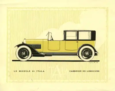 Itala Modell 61 Prospekt 1920er Jahre