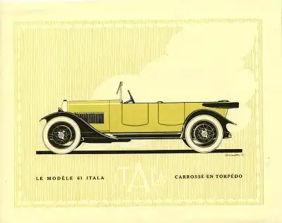 Itala Modell 61 Prospekt 1920er Jahre