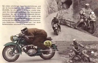 Adler Motorrad M 250 Prospekt 1953