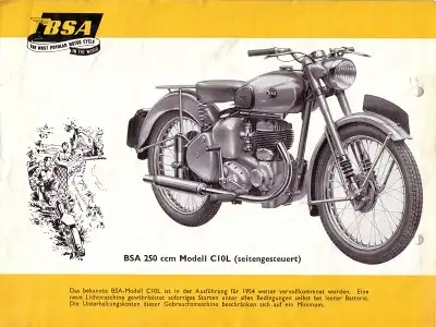 BSA 250ccm Prospekt 1954