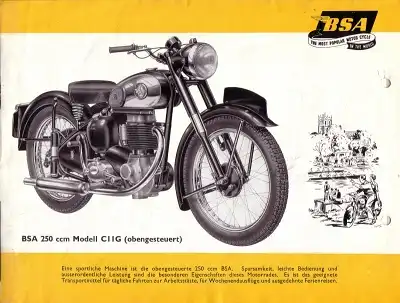 BSA 250ccm Prospekt 1954