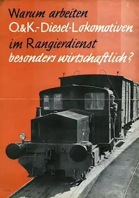 O. & K. Diesel Lokomotiven Prospekt 1930er Jahre