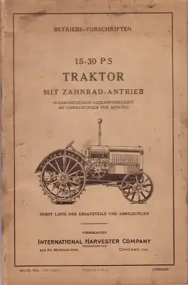 International Harvester Company Traktor 15-30 PS 1927