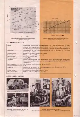 EKM Halle/Saale Dampfmotor Type DM 60 Prospekt 1950