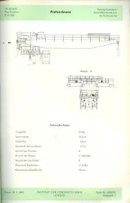 IFF Katalog Hebezeuge und Fördermittel Teil 1 DDR 1960