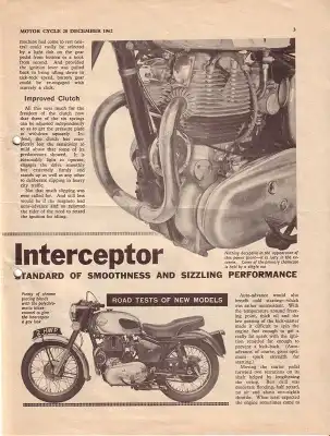 Royal Enfield 736c.c. Intercepter Test 1963