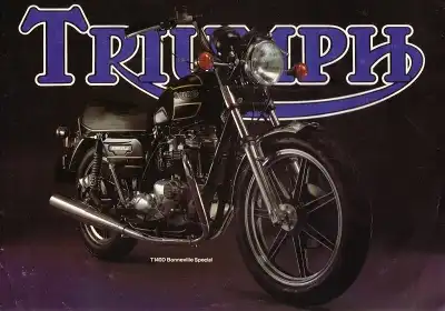 Triumph T 140D Bonneville Special Prospekt 1970er Jahre