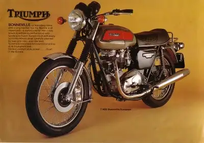 Triumph T 140D Bonneville Special Prospekt 1970er Jahre