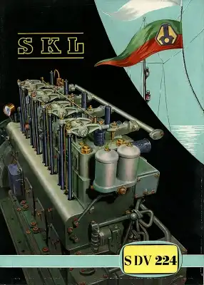 SKL Schiffs-Dieselmotoren SDV 224 Prospekt 1958