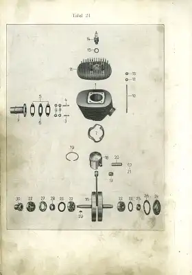 IWL Rollermotor RM 150 Ersatzteilliste 1960er Jahre