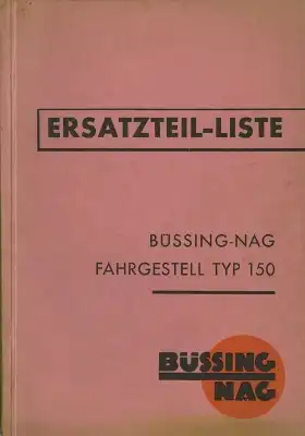 Buessing-NAG Fahrgestell Typ 150 Ersatzteilliste 1930er Jahre