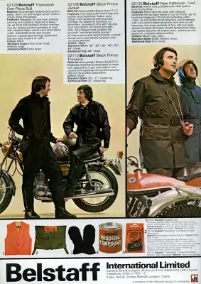 Belstaff Motorrad-Bekleidung Prospekt ca. 1974