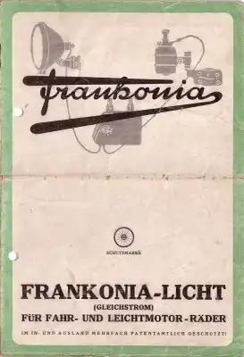 Frankonia Licht Beschreibung 1920er Jahre
