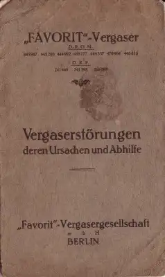 Favorit Vergaser 1920/30er Jahre