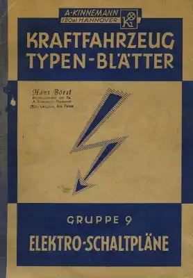 Kinnemann Kfz Elektropläne ca. 1949