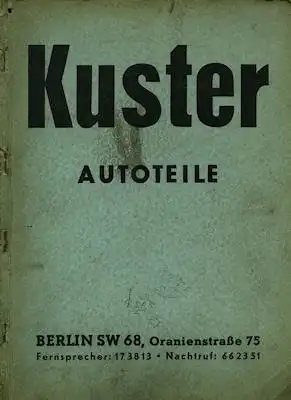 Kuster Autoteile Katalog 1940