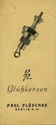 PP Glühkerzen Prospekt 1950er Jahre