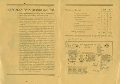 Wisco Gaserzeuger-Anlagen Prospekt 1948