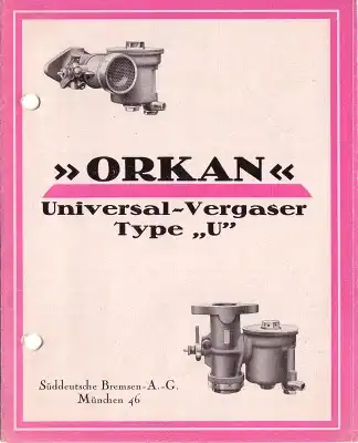 Orkan Vergaser Type U 1920er Jahre