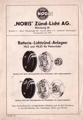 Noris Zünd-Lichtanlage für Motorräder MLZ und MLZS 1952