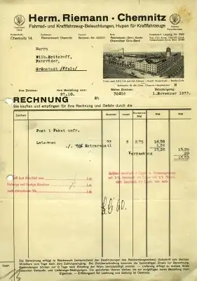 Riemann Brief 1933
