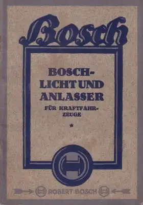 Bosch Licht und Anlasser für Kfz 12.1924