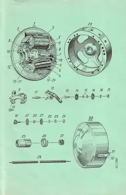 Bosch Schwung-Lichtmagnetzünder LM/UN 1/110 Ersatzteilliste 10.1952