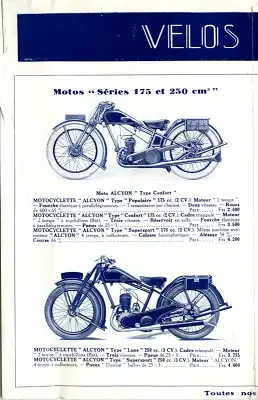 Alcyon Fahrrad und Motorrad Programm 1931