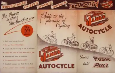 James Autocycle Prospekt 1930er Jahre