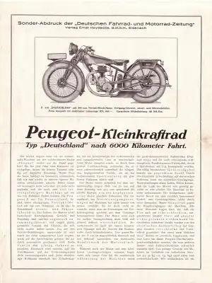 Peugeot P 110 Prospekt ca. 1930