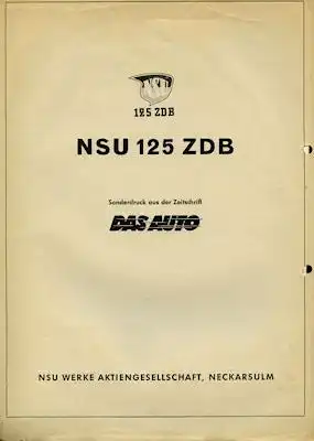 NSU 125 ZDB Test ca. 1951