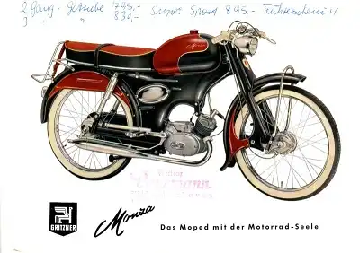 Gritzner Moped Monza Prospekt 1959