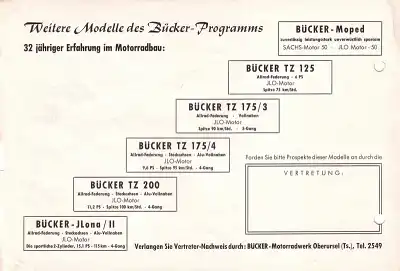 Bücker TZ 200/S Prospekt 1954