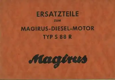 Magirus Diesel-Motor S 88 R Ersatzteilliste 2.1938