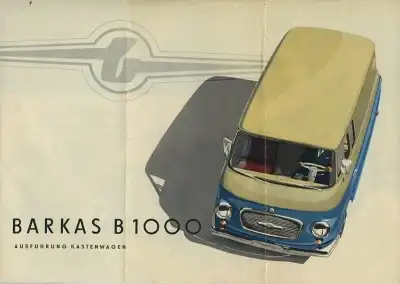 Barkas B 1000 Kastenwagen Prospekt 1962