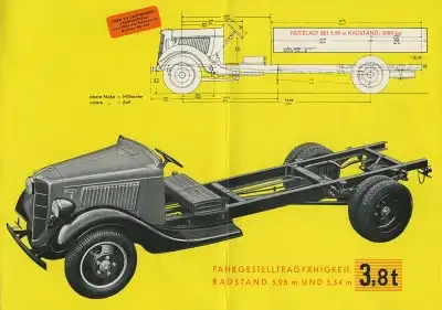 Ford Lkw V 8 Prospekt 1930er Jahre