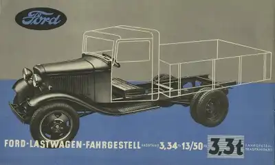 Ford Lkw 2,4t – 3,3t Prospekt ca. 1934