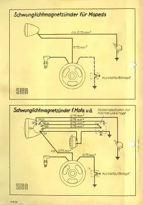 Siba SMZ und MZL Bedienungsanleitung 1950er Jahre