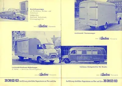 Buhne Lkw Prospekt 1950er Jahre