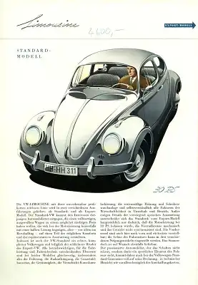 VW Käfer Prospekt ca. 1960