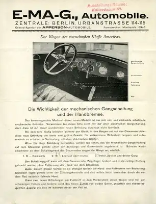 Apperson Pkw Prospekt 1924