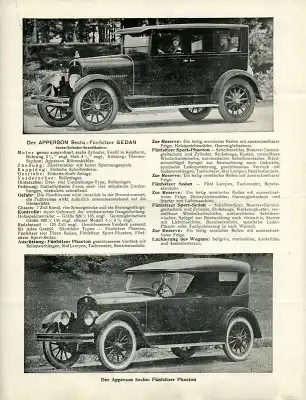 Apperson Pkw Prospekt 1924