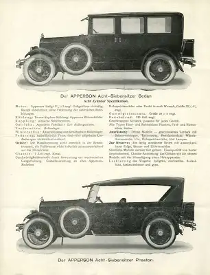 Apperson Pkw Prospekt 1924