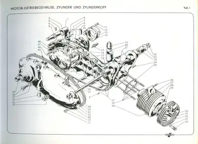 Lambretta 125 150 li Ersatzteilliste 4.1959