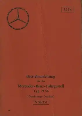 Mercedes-Benz Fahrgestell N 56 Bedienungsanleitung 2.1938